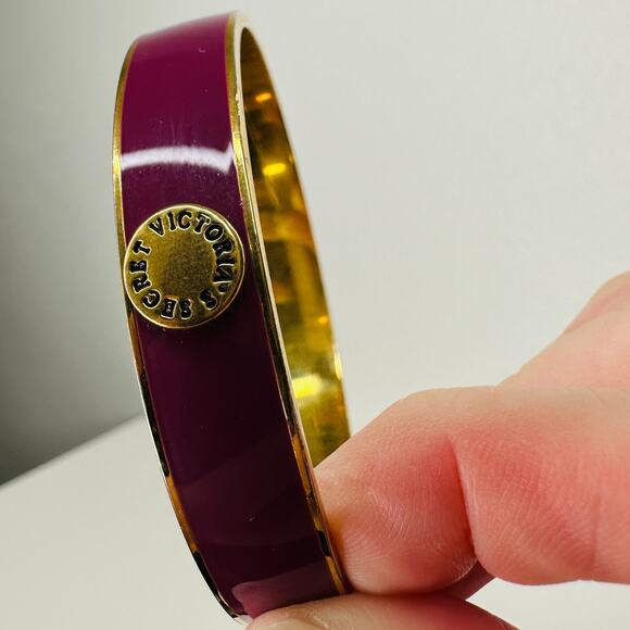 Victoria's Secret Purple & Gold Bangle Monogram Bracelet - Picture 13 of 15